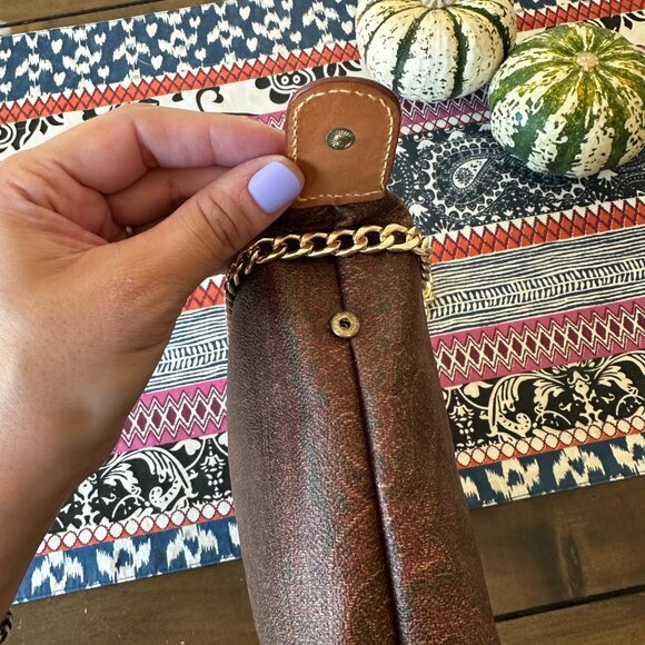 Etro Milano Paisley Cosmetic Pouch Clutch, Vintage, Coated Canvas, EUC - Picture 8 of 11